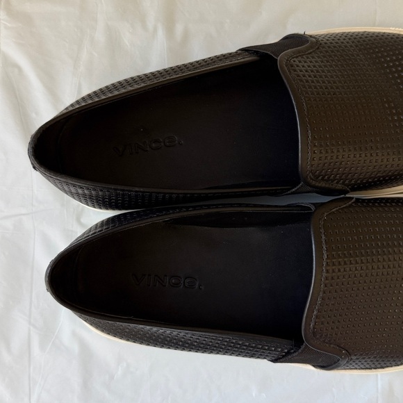 Vince Black Perforated Slip-On Sneakers - Picture 2 of 6